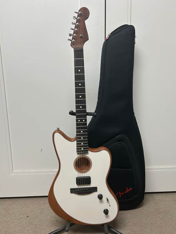 Fender American Acoustasonic Jazzmaster Acoustic Electric Guitar - Arctic White