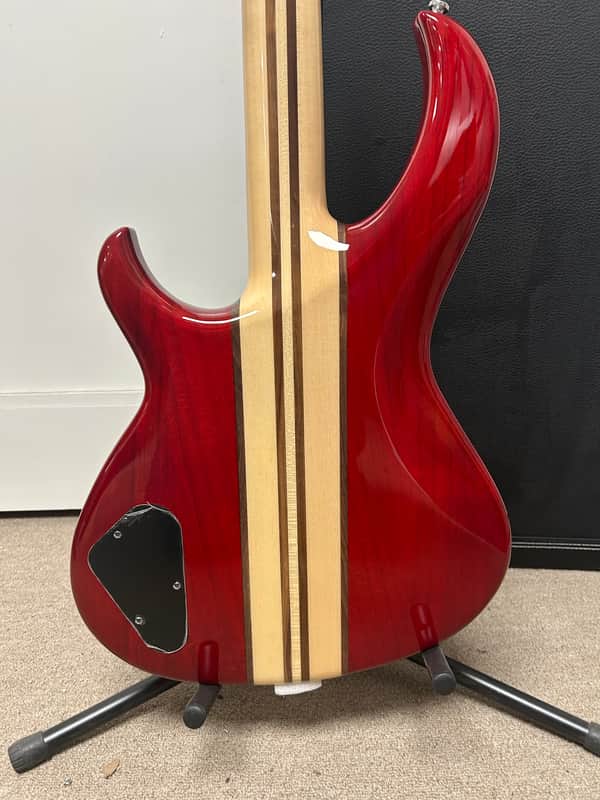 Aria Pro II SB-700 Four String Bass Guitar - Paduak Red w/Free Hard Case