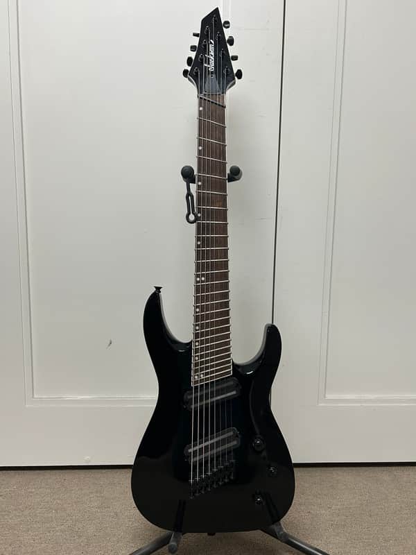 Jackson X Series SLAT8 MS Soloist Archtop 8 String Electric Multi Scale Guitar - Gloss Black