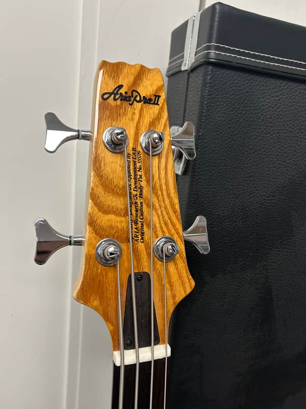 Aria Pro II SB-700 Four String Bass Guitar - Oak w/Free Hard Case