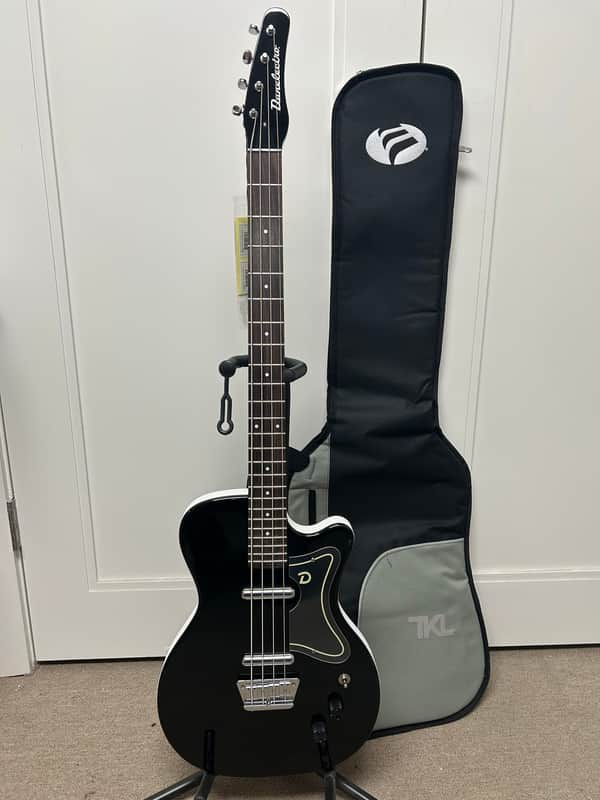 Danelectro '56 Single Cut Bass Guitar - Black - Brand New w/Free Gigbag