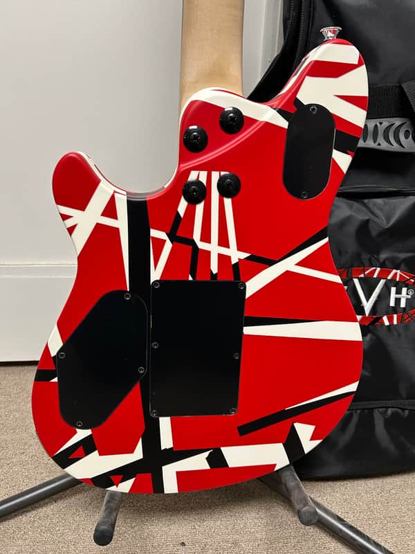 EVH Wolfgang Special Striped with Ebony Fretboard - Satin Red/Black/White Stripes