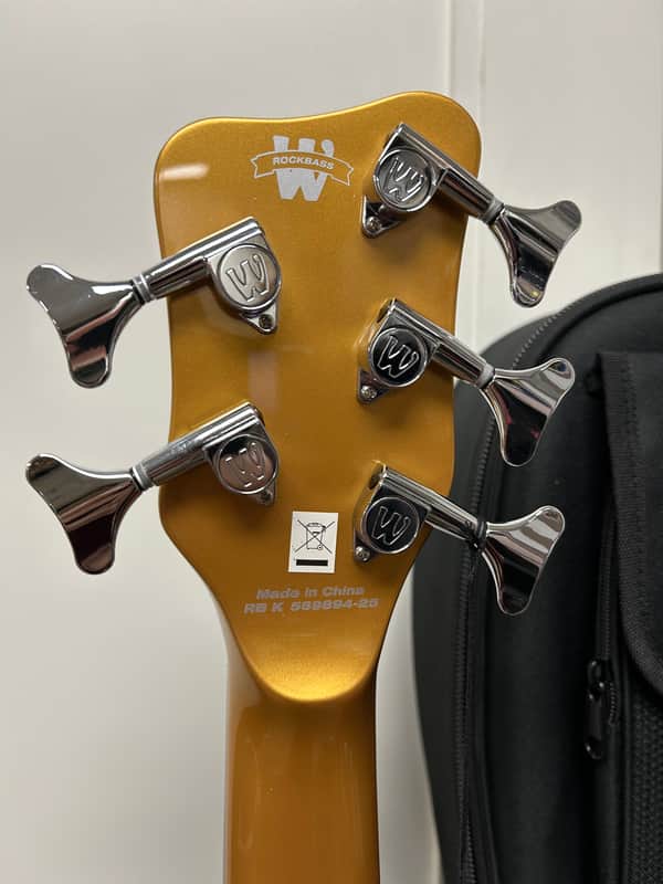 Warwick RockBass Star Bass 5-String Semi-Hollow Bass Guitar 2025 - Metallic Gold High Polish