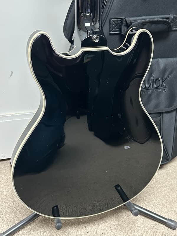 Warwick Rockbass Star Bass 4 String Semi-Hollow Bass Guitar FRETLESS 2025 - Solid Black High Polish