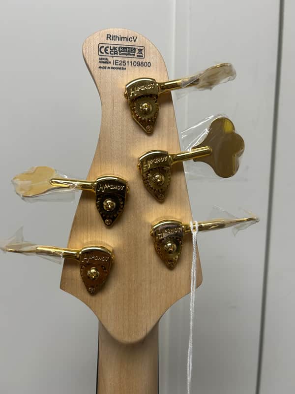 Cort Jeff Berlin Series Rithimic V NAT Walnut Burl Top 5-String Bass Guitar - Natural