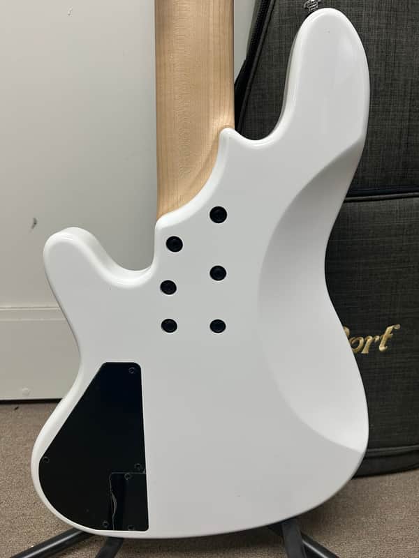 Cort Elrick NJS 5 String Bass Guitar - White B-Stock