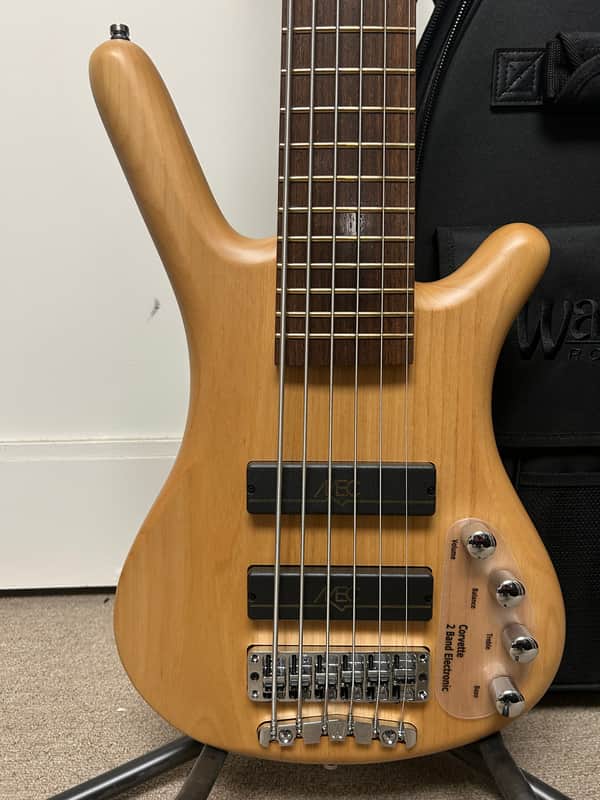 Warwick Rockbass Corvette Basic 6 String Bass Guitar 2025 - Natural Transparent Satin