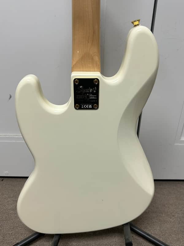 Squier 40th Anniversary Gold Edition Jazz Bass - Olympic White