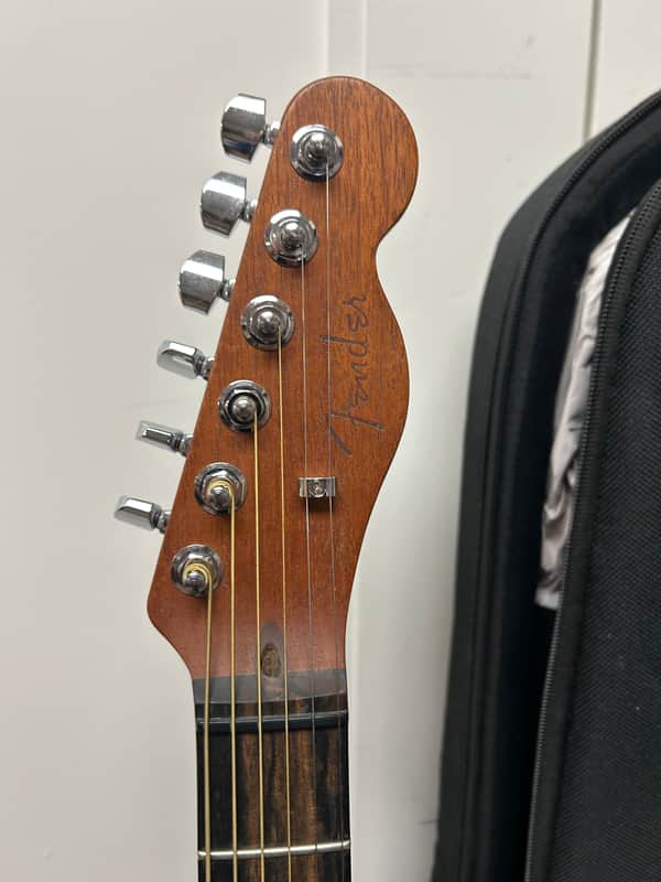 Fender American Acoustasonic Telecaster Acoustic Electric Guitar All-Mahogany - Bourbon Burst