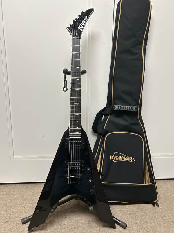Kramer Nite-V Electric Guitar - Jet Black Metallic