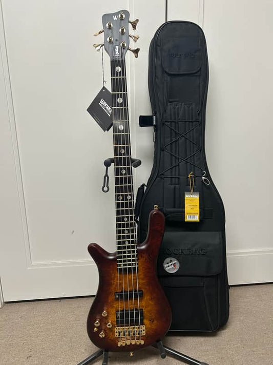 Warwick Teambuilt Streamer LX Limited Edition 2025 5-string Bass Guitar LEFT HANDED - Honey Sunset Burst