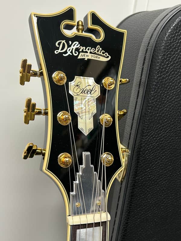 D'Angelico Excel 59 Hollowbody Left Handed Electric Guitar w/Case Black