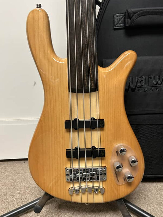 Warwick Rockbass Streamer NT I 5 String Fretless Bass Guitar 2025 - Natural Transparent High Polish
