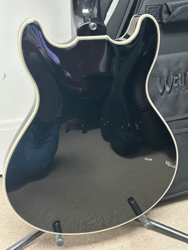 Warwick RockBass Star Bass Semi Hollow 4 String Left-handed Bass Guitar 2025 - Solid Black High Polish