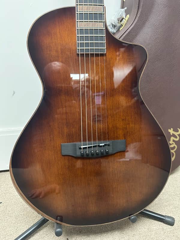 Cort Masterpiece Modern Burst Venetian Cutaway Acoustic Guitar with Electronics- Tobacco Sunburst