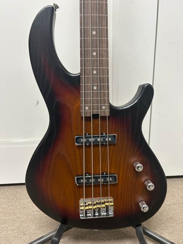 Aria Pro II Jaco Pastorius Tribute 313-JP Detroit Fretless Bass Guitar - Open Pore Sunburst w/Free Gigbag