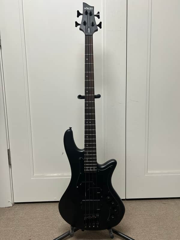 Schecter Stiletto Stealth-4 Active 4-String Bass - Satin Black