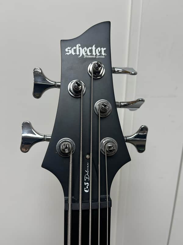 Schecter C-5 Deluxe 5 String Electric Bass - Satin Black