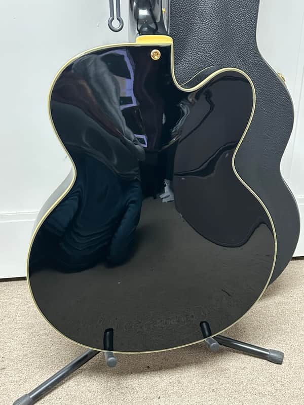 D'Angelico Excel 59 Hollowbody Left Handed Electric Guitar w/Case Black