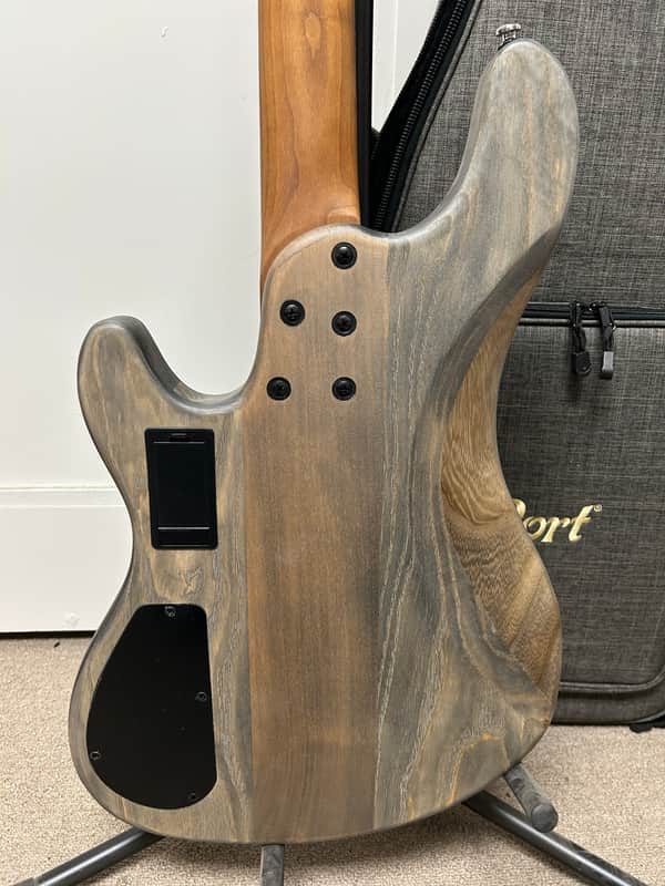 Cort GB-Modern 4 Bass Guitar - Open Pore Charcoal Gray