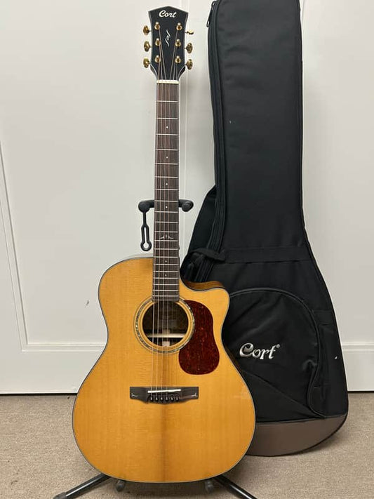 Cort Gold Series A6 Auditorium Bocote Acoustic Guitar with Electronics - Natural B Stock