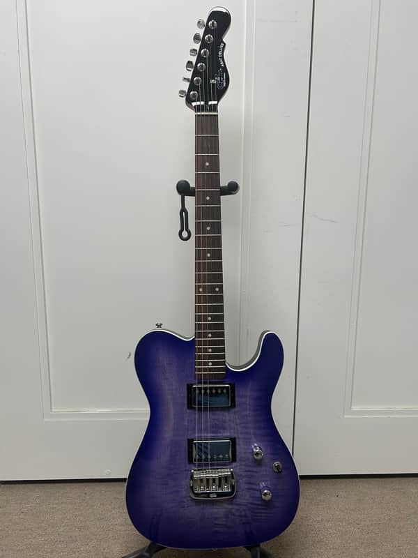 G&L Tribute Series ASAT Deluxe Carved Top Electric Guitar - Bright Blueburst
