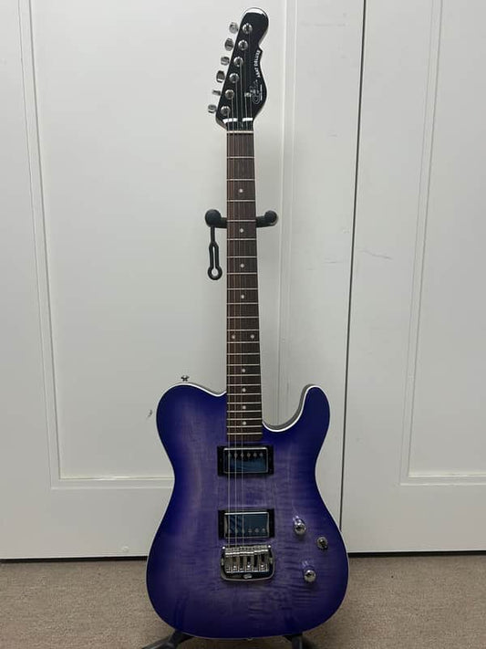 G&L Tribute Series ASAT Deluxe Carved Top Electric Guitar - Bright Blueburst