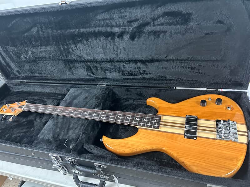 Aria Pro II SB-700 Four String Bass Guitar - Oak w/Free Hard Case