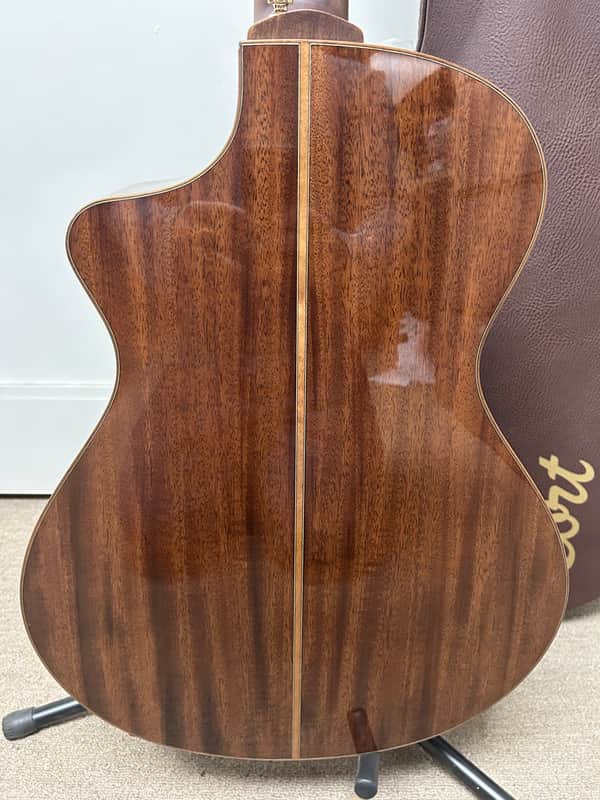Cort Masterpiece Modern Burgundy Venetian Cutaway Acoustic Guitar with Electronics with Hard Case