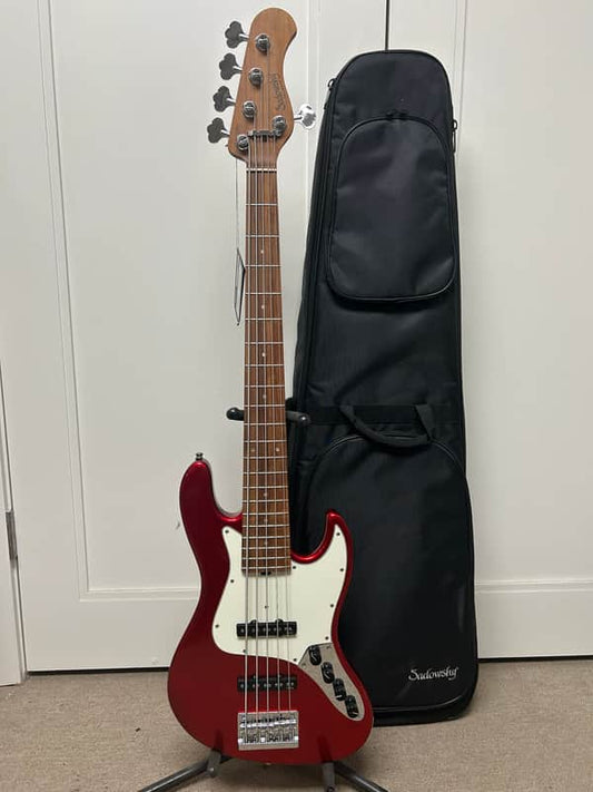 Sadowsky MetroExpress Vintage J/J 5 String Bass w/Morado Fingerboard - Candy Apple Red