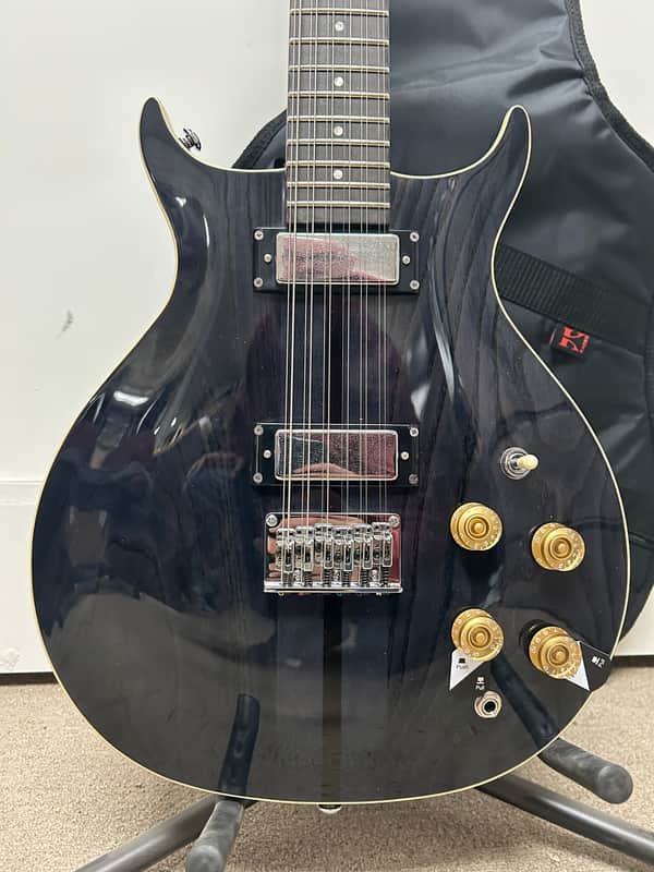 Washburn H12TB Wing Series Hawk 12-String Electric Guitar - Trans Black w/Free Gigbag