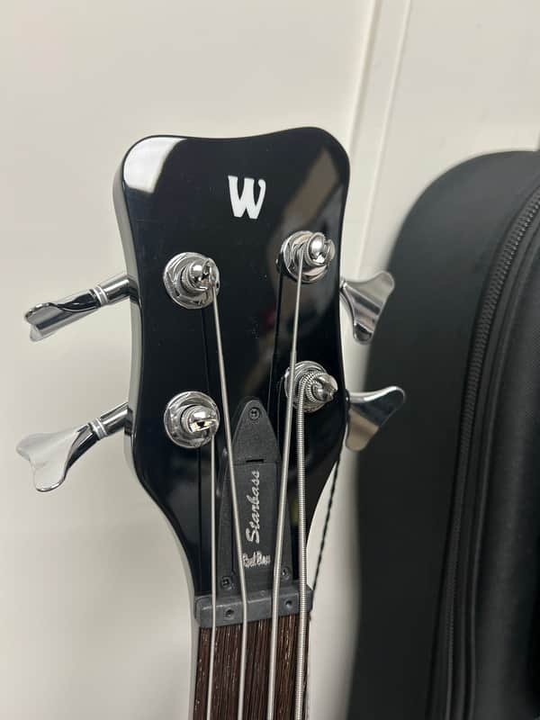 Warwick RockBass Star Bass Semi Hollow 4 String Left-handed Bass Guitar 2025 - Solid Black High Polish
