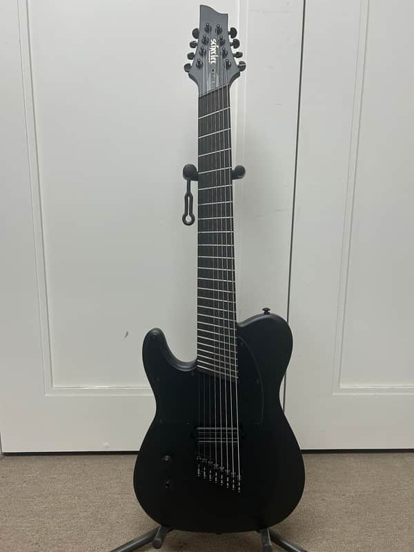 Schecter PT-8 MS Black Ops Left-Handed 8 String Multiscale Electric Guitar - Satin Black Open Pore