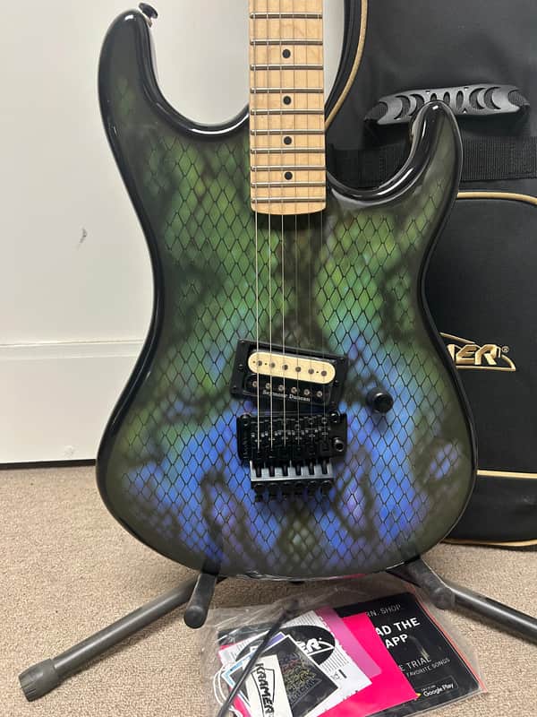 Kramer Baretta Viper Snakeskin Electric Guitar - Green Blue Fade