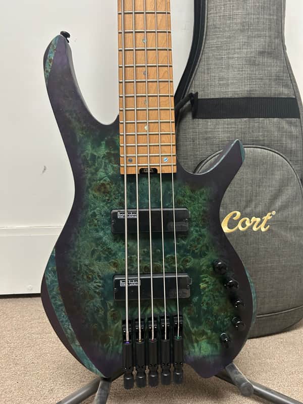 Cort Artisan Space 5 Headless 5 String Bass Guitar - Star Dust Green