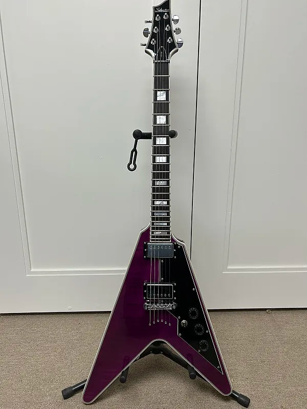 Schecter V-1 Custom Electric Guitar - Trans Purple
