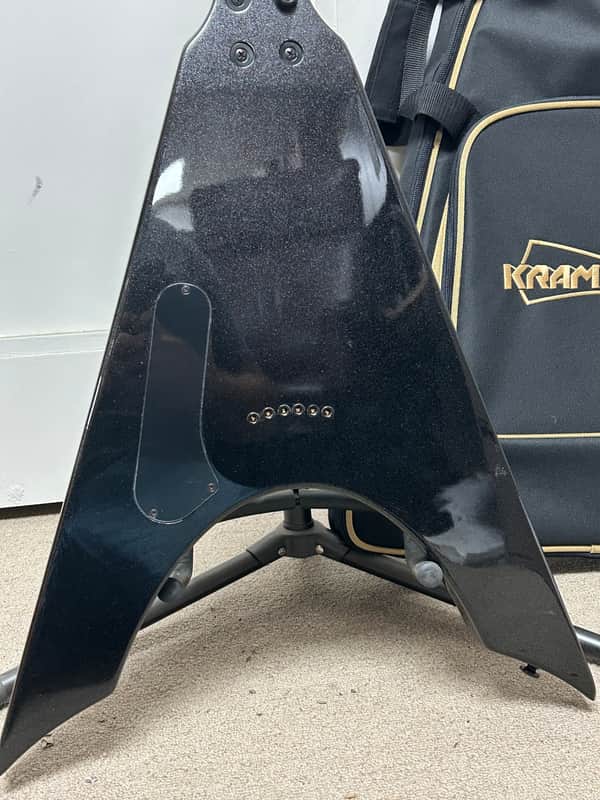 Kramer Nite-V Electric Guitar - Jet Black Metallic