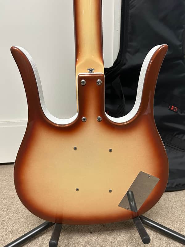 Danelectro Longhorn Bass Left-Handed - Copper Burst - Brand New w/Free Gigbag
