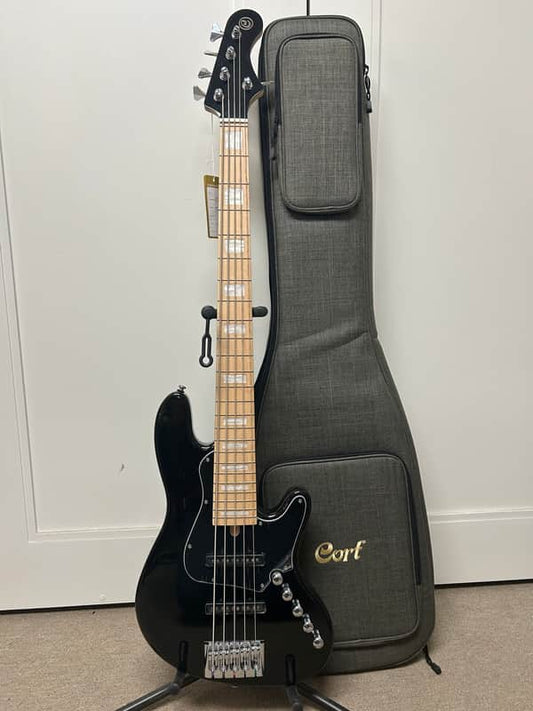 Cort Elrick NJS 5 String Bass Guitar - Black B-Stock