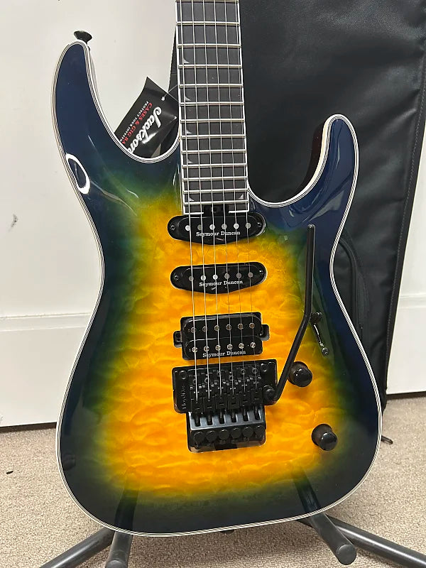 Jackson Pro Plus Series Soloist SLA3Q Electric Guitar - Amber Blue Burst