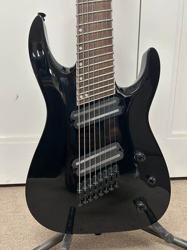 Jackson X Series SLAT8 MS Soloist Archtop 8 String Electric Multi Scale Guitar - Gloss Black