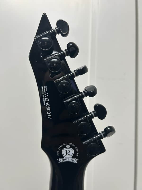B. C. Rich Warlock Prophecy Quad Bridge Electric Guitar - Black