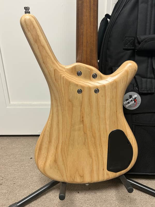 Warwick Pro Series Corvette $$ 4 String Bass Guitar Fretless Lefthand - Natural Transparent Satin