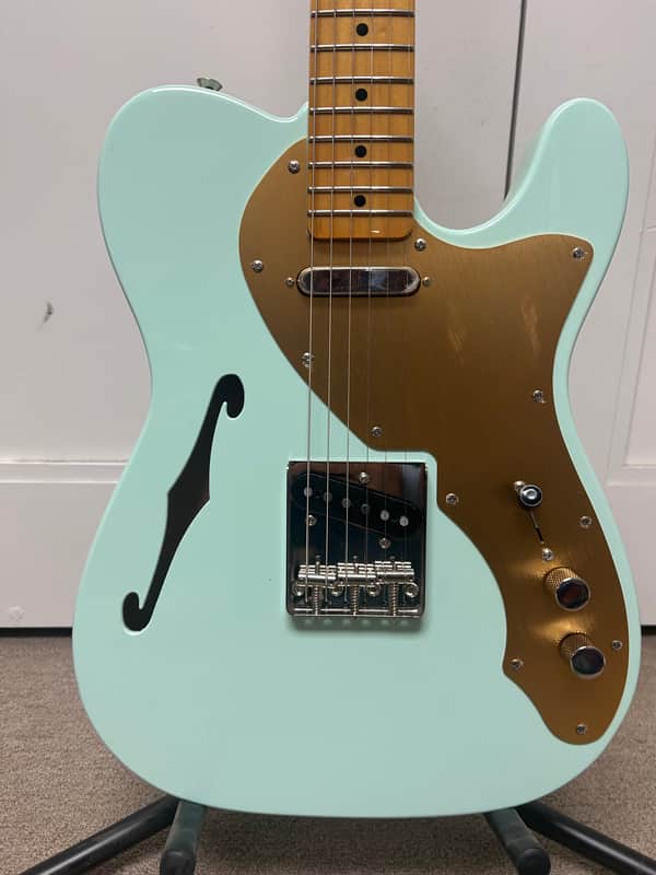 Squier Classic Vibe '60s Telecaster Thinline Semi Hollow Body Electric Guitar - Sonic Blue
