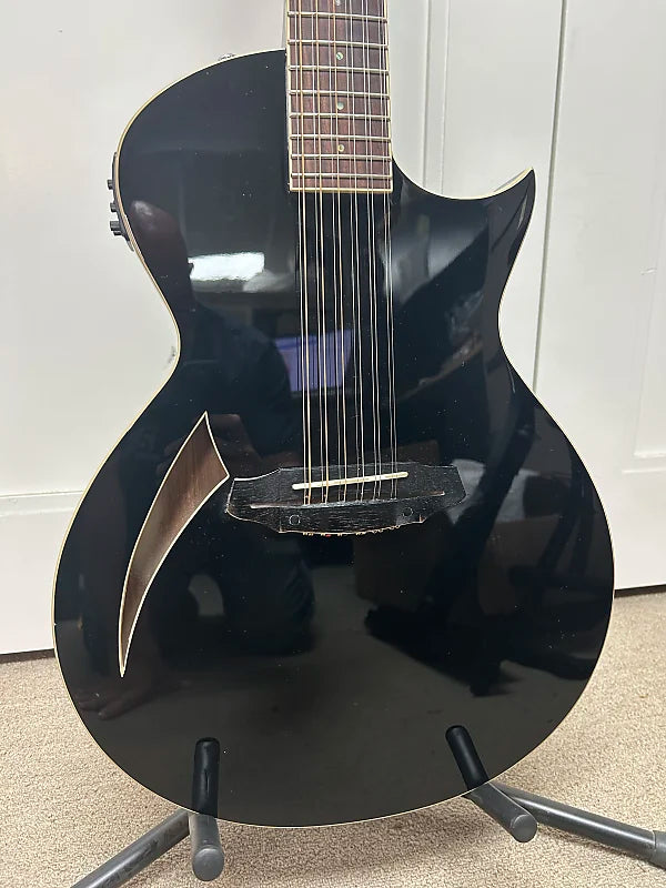 ESP LTD TL-12 12 String Thinline Acoustic Electric Guitar - Black