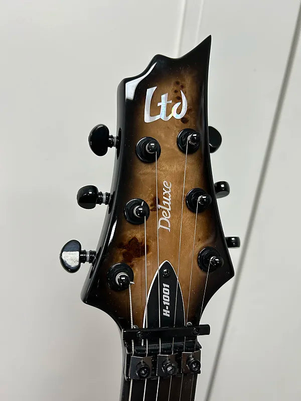 ESP LTD H-1001 FR Electric Guitar - Black Natural Burst