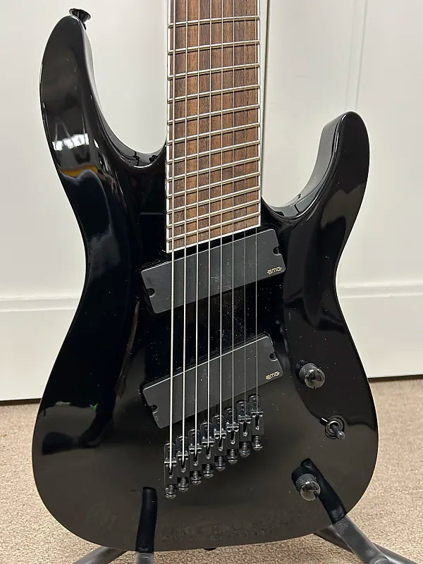 Jackson X Series SLAT8 MS Soloist Archtop 8 String Electric Multi Scale Guitar - Gloss Black