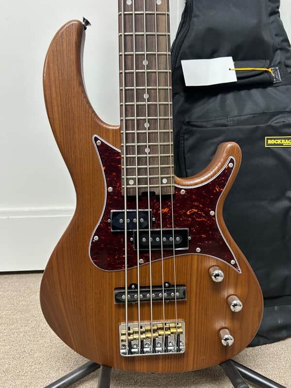 Aria Pro II 313-MK2/5 5 String Detroit Bass - Open Pore Natural- Brand New w/Free Gigbag