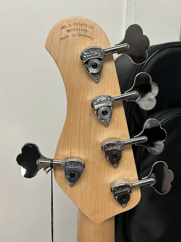 Sadowsky MetroLine 21-Fret Vintage Fretless P/J 5-String Bass Swamp Ash Body - Nirvana Black Transparent Satin