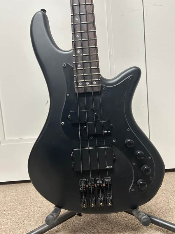Schecter Stiletto Stealth-4 Active 4-String Bass - Satin Black